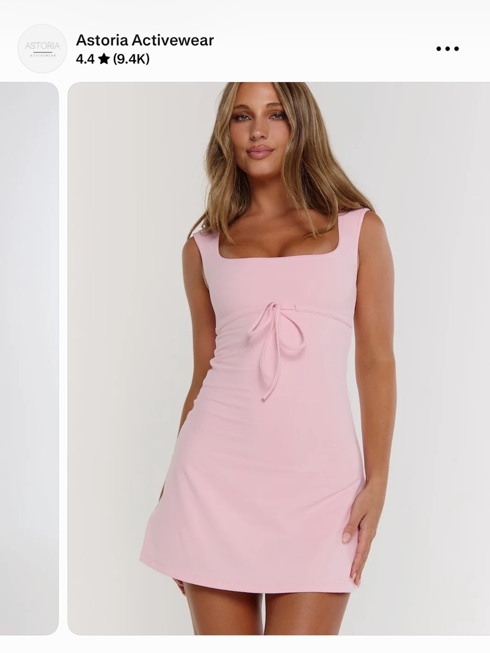 Pink babydoll Tie dress - Astoria
